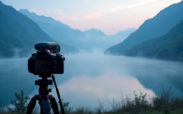 Fotografia naturalistica professionista in azione